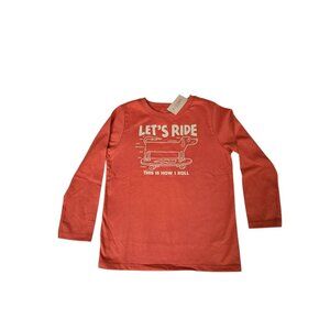 Garanimals Orange Tee with Long Sleeves Toddler Boy Size 5T - NWT - Let's Ride